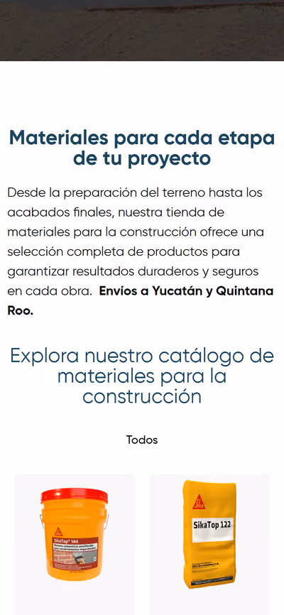 Web de Coba 42 en móvil: otra página