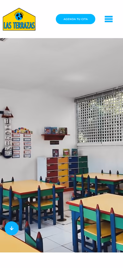 Web de Preescolar Las Terrazas en móvil: página de inicio