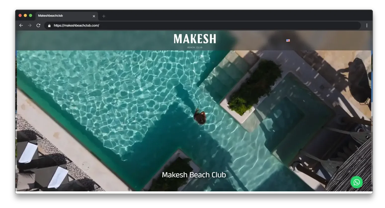 Captura de la pagina de inicio de la web de Makesh